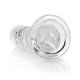DILDO STRAIGHT REALISTIC CRYSTAL CLEAR 8 /20 CM TRANSPARENTE REALROCK