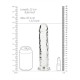 DILDO STRAIGHT REALISTIC CRYSTAL CLEAR 8 /20 CM TRANSPARENTE REALROCK