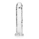 DILDO STRAIGHT REALISTIC CRYSTAL CLEAR 8 /20 CM TRANSPARENTE REALROCK