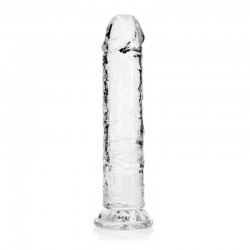 DILDO STRAIGHT REALISTIC CRYSTAL CLEAR 8 /20 CM TRANSPARENTE REALROCK