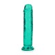 DILDO STRAIGHT REALISTIC CRYSTAL CLEAR 7 /18 CM VERDE REALROCK