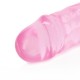 DILDO DUPLO CRYSTAL CLEAR 13 /34 CM ROSA REALROCK