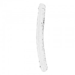 DILDO DUPLO CRYSTAL CLEAR 13 /34 CM  TRANSPARENTE REALROCK