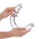 DILDO DUPLO CRYSTAL CLEAR 18 /45 CM TRANSPARENTE REALROCK