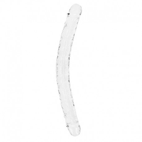 DILDO DUPLO CRYSTAL CLEAR 18 /45 CM TRANSPARENTE REALROCK