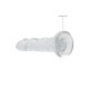 DILDO NON-REALISTIC CRYSTAL CLEAR 7 /17 CM REALROCK