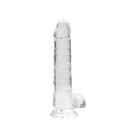 DILDO REALISTA COM TESTÍCULOS CRYSTAL CLEAR 8 /21CM REALROCK