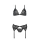 CONJUNTO DE 3 PEÇAS DELIENA PRETO PASSION