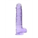 DILDO REALISTA COM TESTÍCULOS CRYSTAL CLEAR 9 /23 CM REALROCK