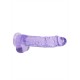 DILDO REALISTA COM TESTÍCULOS CRYSTAL CLEAR 9 /23 CM REALROCK