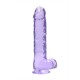DILDO REALISTA COM TESTÍCULOS CRYSTAL CLEAR 9 /23 CM REALROCK