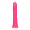 DILDO SLIM REALISTIC GLOW IN THE DARK 8'' / 20 CM ROSA REALROCK