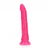 DILDO SLIM REALISTIC GLOW IN THE DARK 9'' / 22,5 CM ROSA REALROCK