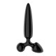 DILDO DE VIDRO COM PLUG TRIPLE CRYSTAL 1 PRETO SATISFYER
