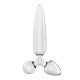 DILDO DE VIDRO COM PLUG TRIPLE CRYSTAL 1 TRANSPARENTE SATISFYER
