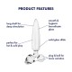 DILDO DE VIDRO COM PLUG TRIPLE CRYSTAL 1 TRANSPARENTE SATISFYER