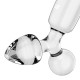 DILDO DE VIDRO COM PLUG TRIPLE CRYSTAL 1 TRANSPARENTE SATISFYER