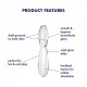 DILDO DE VIDRO DAZZLING CRYSTAL 2 TRANSPARENTE SATISFYER