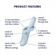 VIBRADOR HEAT FLEX 4 AZUL SATISFYER