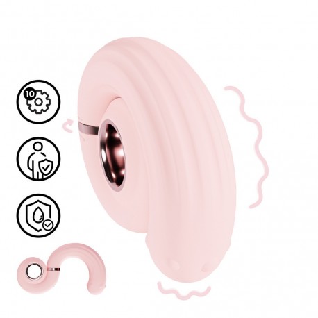 VIBRADOR COM PÉROLAS ROTATIVAS PERLES SWIRL ROSA LOVELINE 