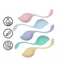 CONJUNTO DE 5 BOLAS VAGINAIS PELVIC STEM KEGEL KIT MULTICOLOR LOVELINE 