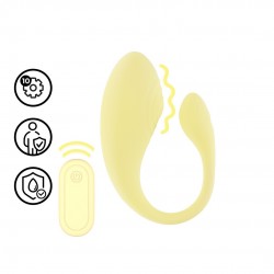 OVO VIBRATÓRIO COM COMANDO G-SPOT VIBE AMARELO LOVELINE