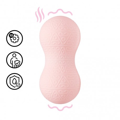 MASSAJADOR COM VIBRAÇÃO E FUNÇÃO DE AQUECIMENTO ROSA LOVELINE 
