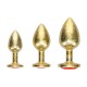 CONJUNTO DE 3 PLUGS ANAIS EM METAL MILAN COLLECTION GOLD OUCH! 