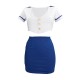FANTASIA DE HOSPEDEIRA AZUL/BRANCO S-LINE 