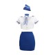 FANTASIA DE HOSPEDEIRA AZUL/BRANCO S-LINE 
