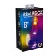 VIBRADOR COM LED E COMANDO LED VIBRATING STRAIGHT COCK WITH BALLS 6 /15 CM REALROCK