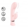 VIBRADOR MYSTIQUE RIBBED RABBIT ROSA LOVELINE