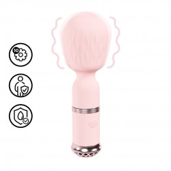MINI VARINHA MASSAJADORA VELOUR ROSA LOVELINE 