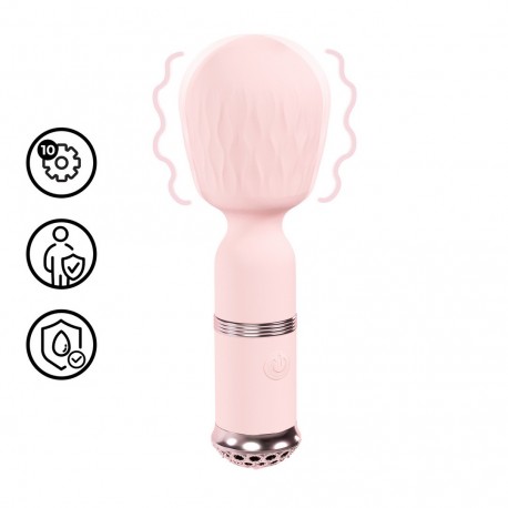 MINI VARINHA MASSAJADORA VELOUR ROSA LOVELINE 