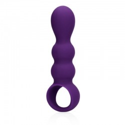 PLUG ANAL COM VIBRAÇÃO EM FORMA DE LÁGRIMAS CLEAR PURPLE LOVELINE