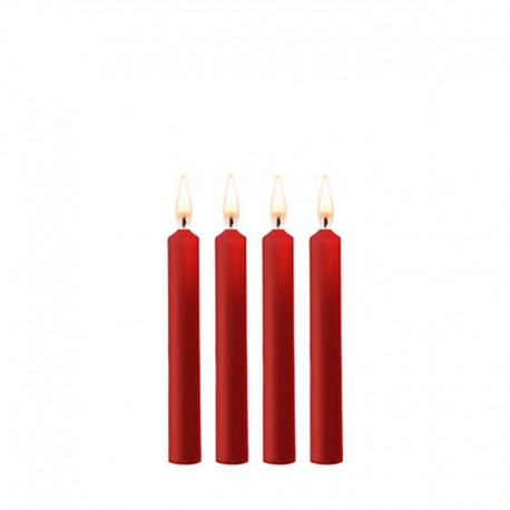 CONJUNTO DE 4 VELAS VERMELHAS TEASING WAX CANDLES OUCH!