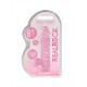 DILDO REALISTA COM TESTÍCULOS CRYSTAL CLEAR 6 /15 CM ROSA REALROCK