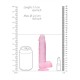 DILDO REALISTA COM TESTÍCULOS CRYSTAL CLEAR 6 /15 CM ROSA REALROCK