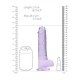 DILDO REALISTA COM TESTÍCULOS CRYSTAL CLEAR 8 /21CM ROXO REALROCK