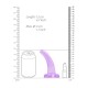 DILDO NON-REALISTIC CRYSTAL CLEAR  5 /11,5 CM ROXO REALROCK
