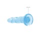 DILDO NON-REALISTIC CRYSTAL CLEAR 7 /17 CM AZUL REALROCK