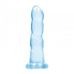 DILDO NON-REALISTIC CRYSTAL CLEAR 7 /17 CM AZUL REALROCK