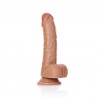 DILDO REALISTA COM TESTÍCULOS CURVED 6 /15,5 CM REALROCK
