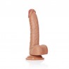 DILDO REALISTA COM TESTÍCULOS CURVED 7 /18CM REALROCK