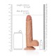 DILDO REALISTA COM TESTÍCULOS STRAIGHT 8 /20,5 CM REALROCK