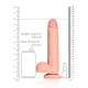 DILDO REALISTA COM TESTÍCULOS STRAIGHT 9 /23 CM FLESH REALROCK