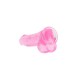 DILDO REALISTA COM TESTÍCULOS CRYSTAL CLEAR10 /25,4 CM ROSA REALROCK
