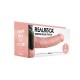 STRAP-ON OCO COM TESTÍCULOS E VIBRAÇÃO 7 /18 CM FLESH REALROCK