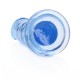DILDO STRAIGHT REALISTIC CRYSTAL CLEAR 6 /14,5 CM AZUL REALROCK