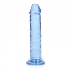 DILDO STRAIGHT REALISTIC CRYSTAL CLEAR 6 /14,5 CM AZUL REALROCK